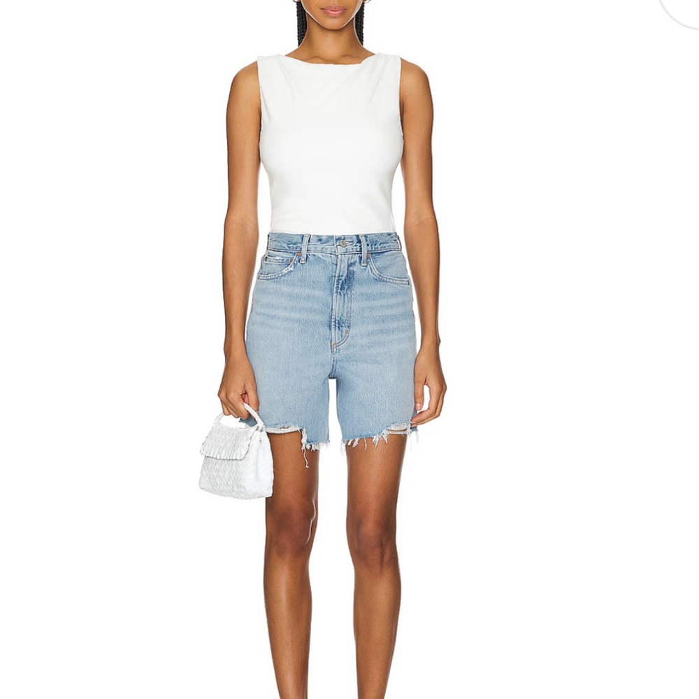 Agolde Light Blue Denim Shorts